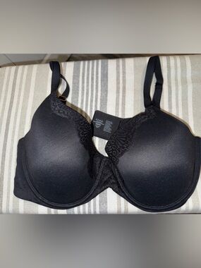 Soma Black Lace-Trim Full Coverage Bra